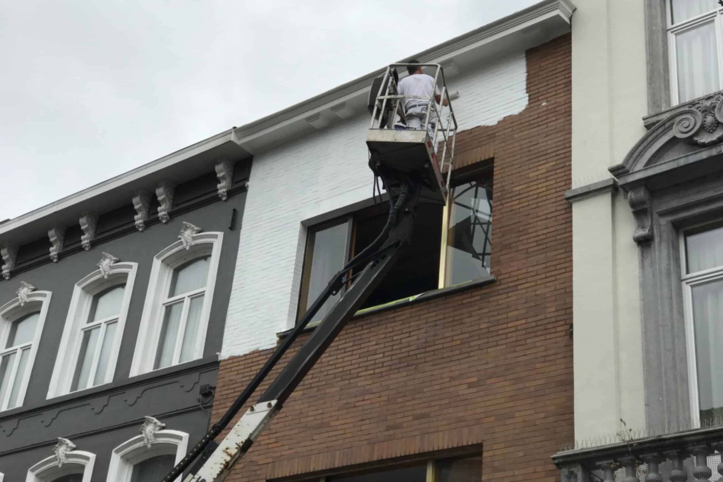 Buitenmuur verven baksteen